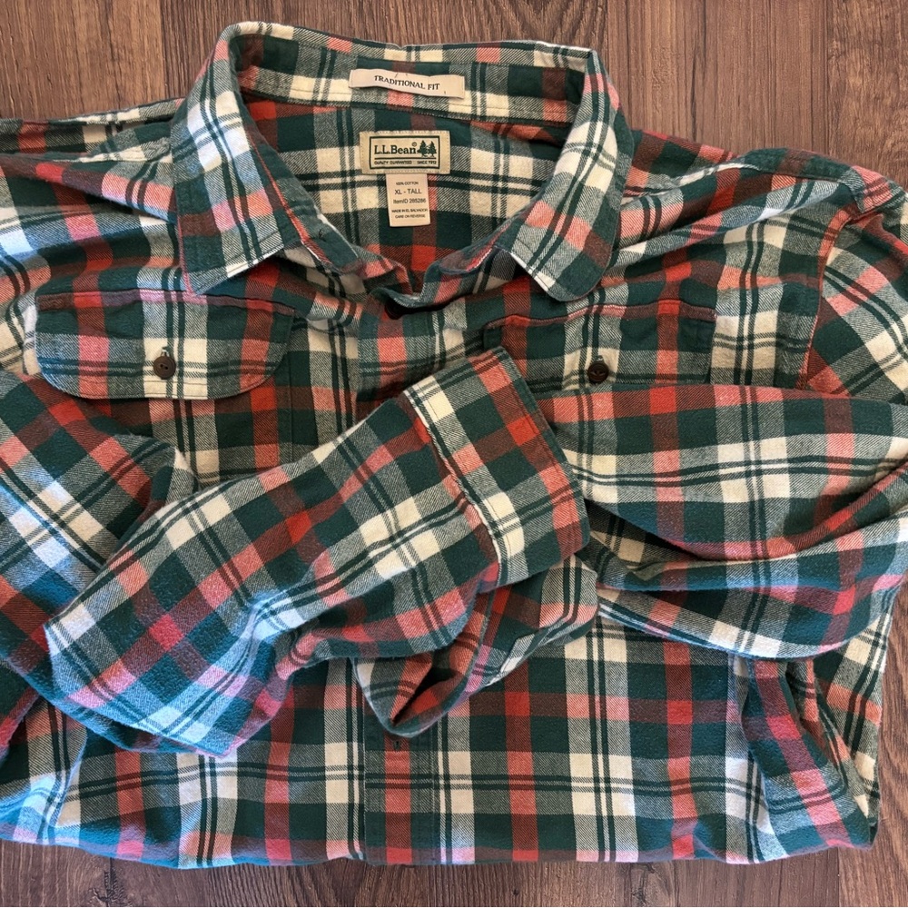 L.L. Bean Men's Flannel Plaid Shirt